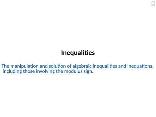 Inequalities Further Pure Mathematics 2 PowerPoint