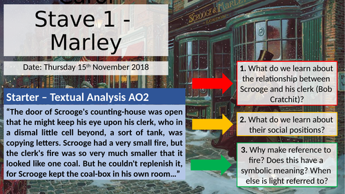 A Christmas Carol Stave 1 (Part 2) REVISION