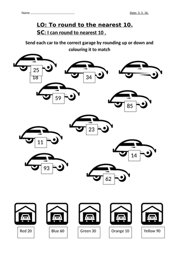 Rounding activity using cars