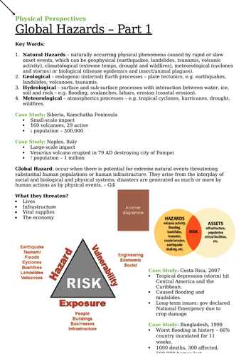 Global Hazards - Revision Notes