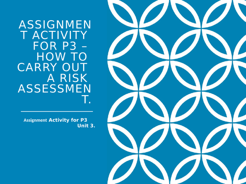 Unit 3 - Health ,safety  and security -2010 specification -LO3