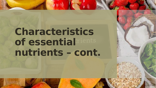 Unit 19 -Nutrition Health - 2016 specification - Learning Aim A