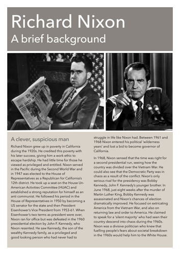 Richard Nixon Factfile (1947-68)