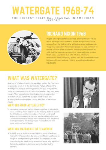Super simple Watergate notes for lower ability learners
