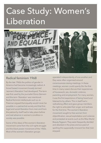 Case Study Guide: Women's Liberation (USA)