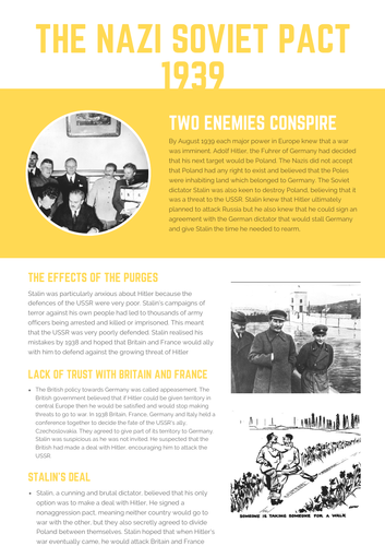 Super simple fact file: Nazi Soviet Pact 1939