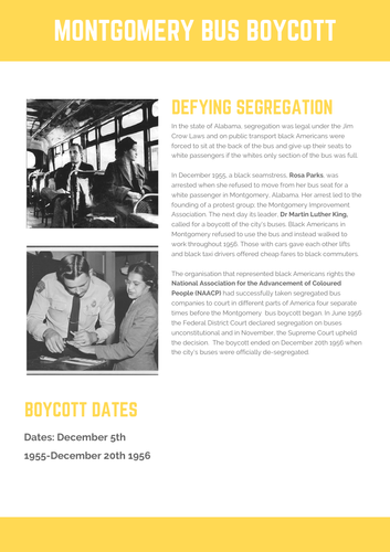 Super Simple Fact File: Rosa Parks and the Montgomery Bus Boycott