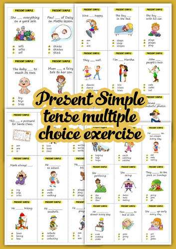 Simple Present Tense Test | Present Simple Grammar Worksheet | ESL Printable PDF