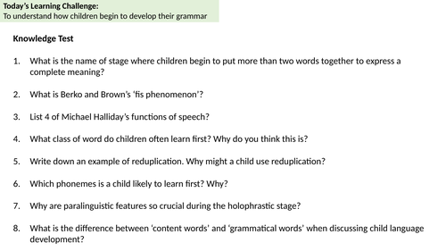 How do children develop their spoken grammar?