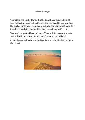 Desert analogy