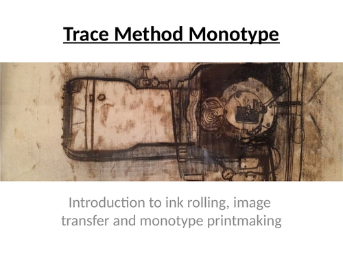 Trace Method Monotype - Art | Teaching Resources