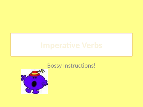 Imperative verbs