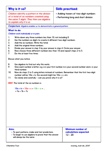use short long division in problems problem solving investigation year 6 teaching resources