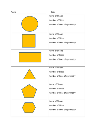 Properties of 2D shapes , Year 2 , White Rose Maths