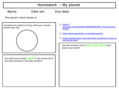 ks3 homework tasks