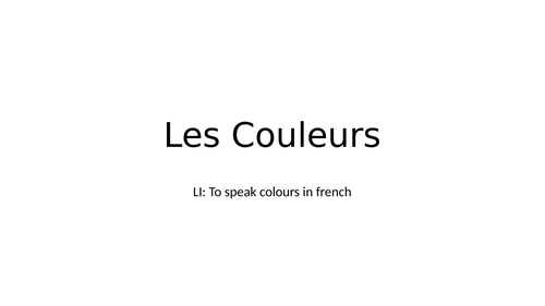 French Colours Powerpoint