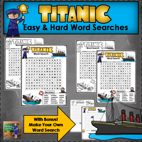 Titanic Word Searches - Easy and Hard