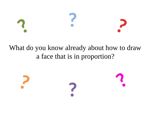 KS3 Portrait Proportion Lesson