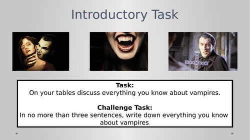 AQA GCSE English Language Paper 1 Practice Dracula Extract Lesson