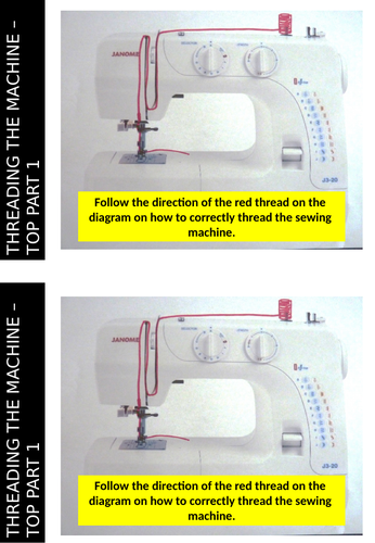Janome help guide - how to thread a sewing machine