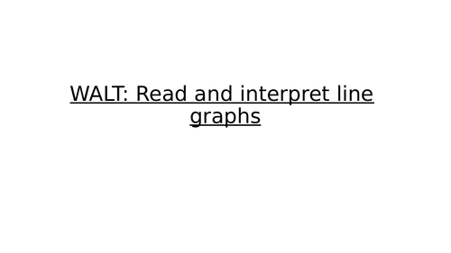 Year 6 Statistics: Interpret line graphs