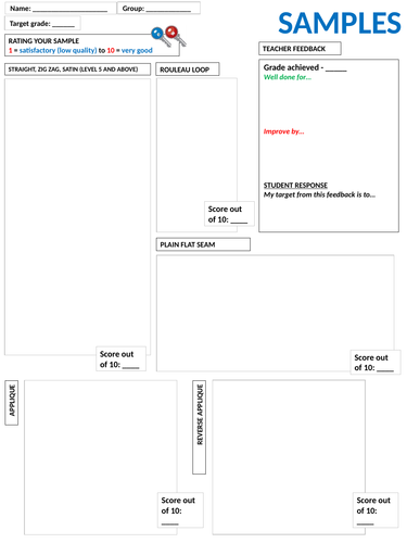 Sampling worksheet