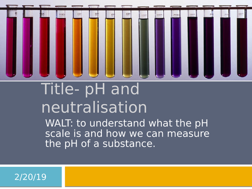AQA GCSE CHEMISTRY PH SCALE WITH WORKSHEET.