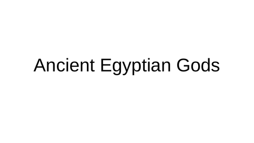 Ancient Egyptian Gods lesson 3
