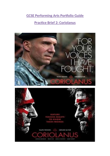 Performing Arts Portfolio Guide  Shakespeare