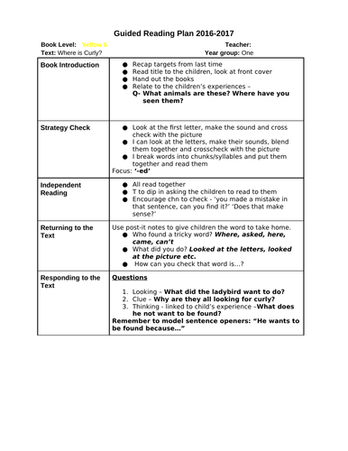 Ks1 Guided Reading Teaching Resources
