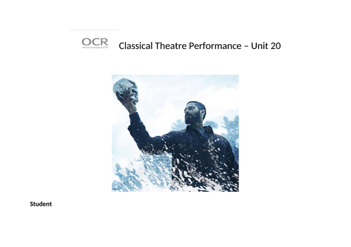 Classical Theatre Student Booklet BTEC / Cambridge Tech Performing Arts