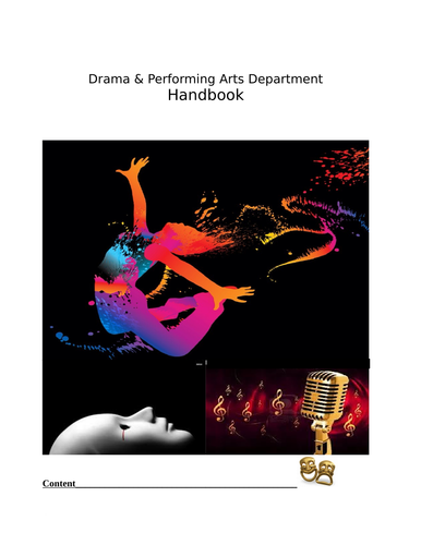 Drama / Performing Arts Department Staff Handbook