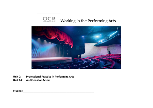 Working in the Performing Arts Industry Booklet