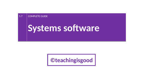 GCSE Computer Science - Systems Software FULL GUIDE