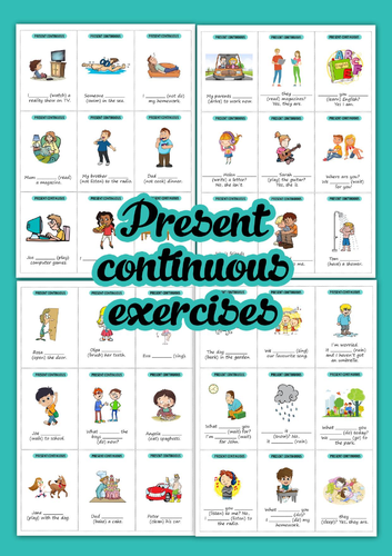 Present Continuous Tense Test Teaching Resources