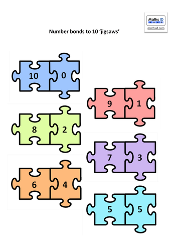 number-bonds-to-10-jigsaw-poster-teaching-resources