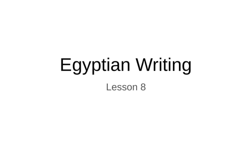 Egyptian writing
