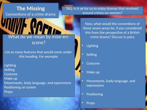 OLD AQA Media Studies A Level CSP - The Missing