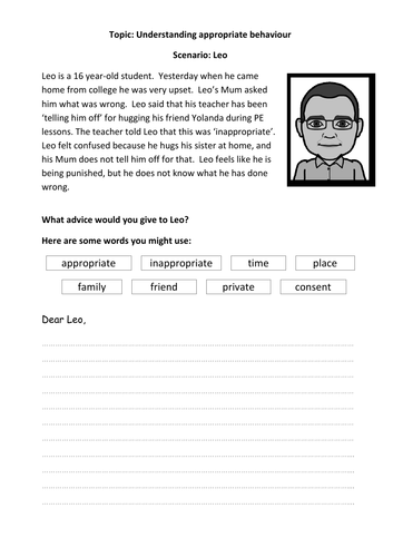 SRE scenario - Understanding Appropriate Behaviour