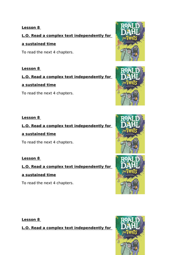 The Twits complete term guided reading
