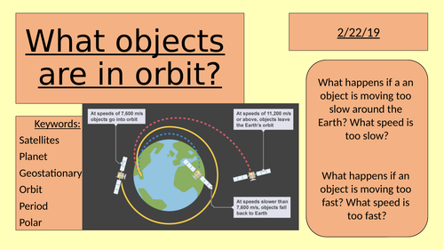 Orbiting objects and satellites