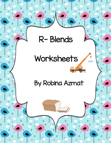 r blends worksheets teaching resources