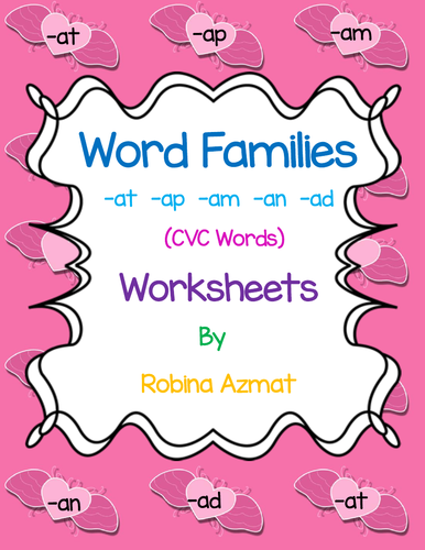 Word Families -at -am -an -ap and -ad