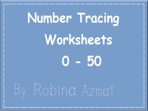 Number Tracing Worksheets from 0 to 50