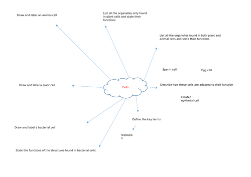 Cells Revision MindMap