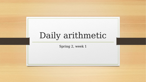 10 daily arithmetic questions, SATS revision