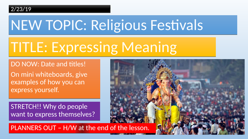 KS3-Festivals, Expressing Meaning