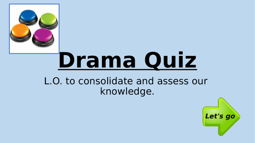 KS3/4 Interactive Drama Quiz