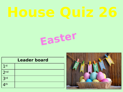Easter Quiz 2019.
