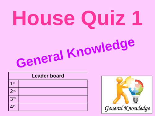 General Knowledge Quiz x 3